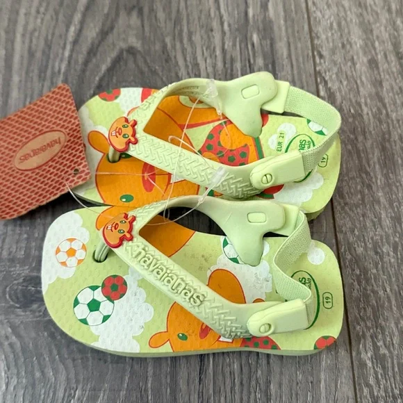 Havaianas Kids Toddler Flip Flops with Animal Print Size 5 NWT - Picture 2 of 4
